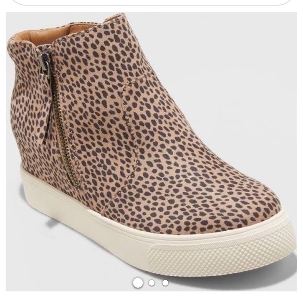 Leaped print Wedge Sneakers